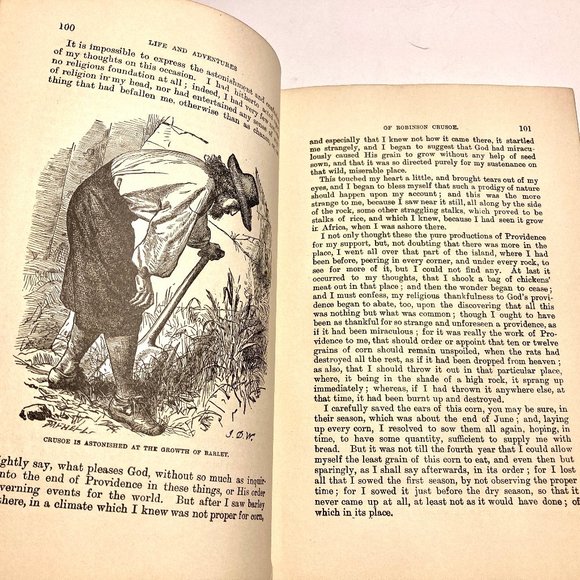 ANTIQUE: “Robinson Crusoe” by Daniel DeFoe, 1920 - Picture 5 of 10